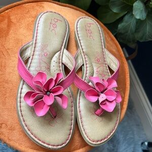b.o.c. Fuchsia Floral Thong Sandals